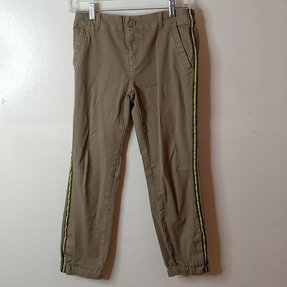 Ecru women's size Small tan with side stripes joggers. - Picture 1 of 8